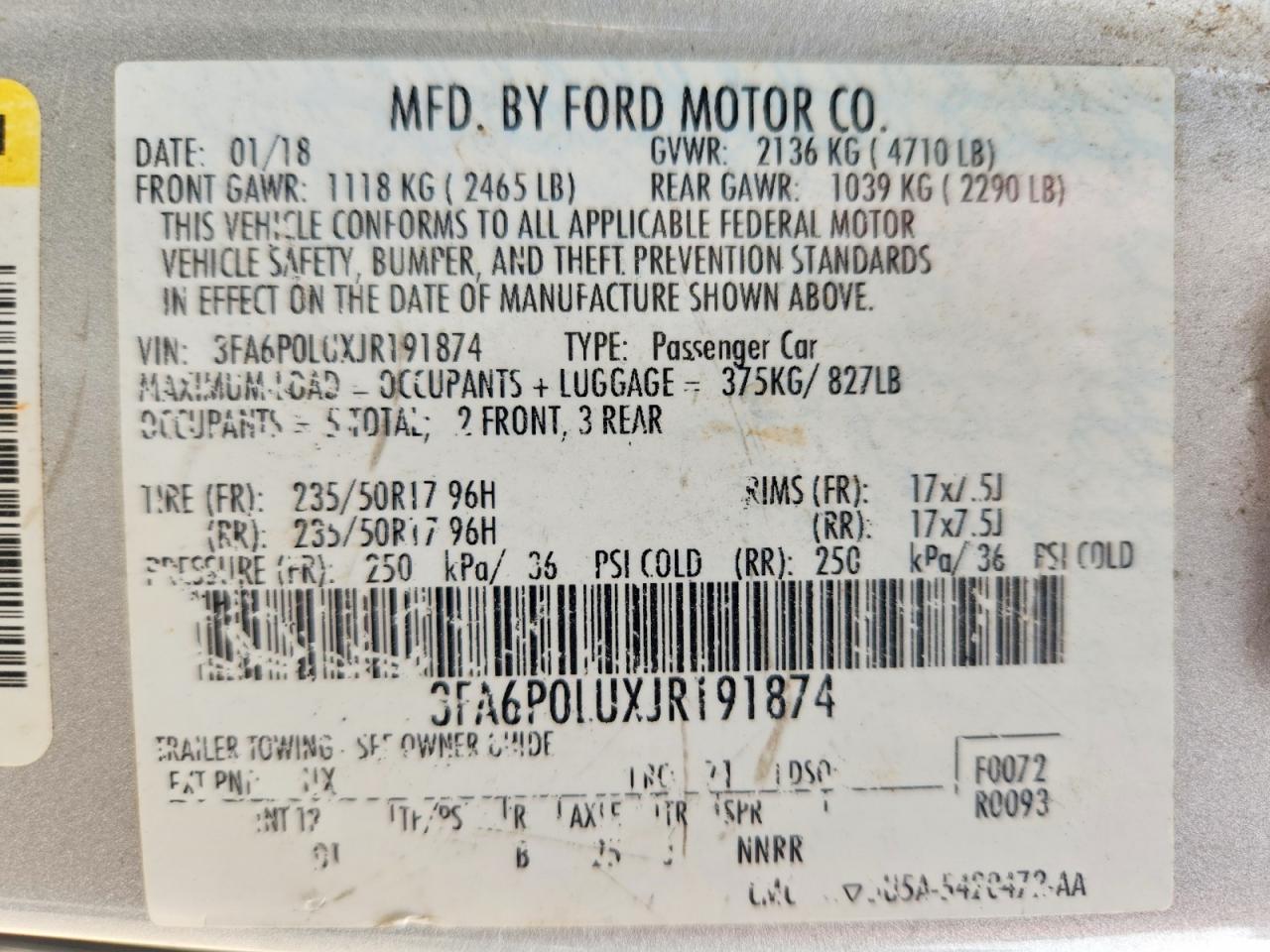 2018 FORD FUSION SE HYBRID photo 37