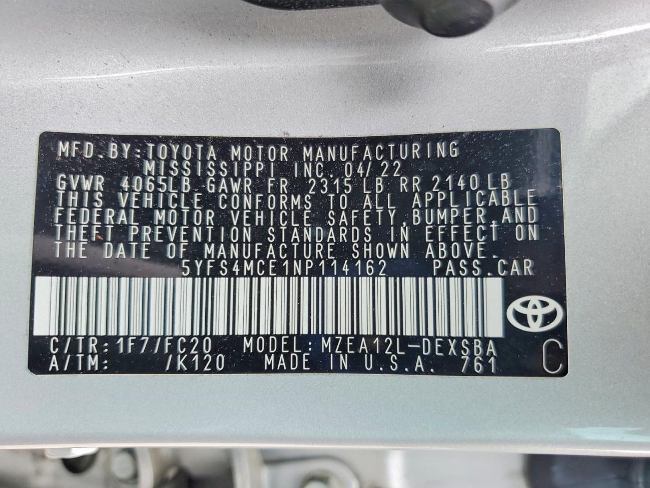 2022 TOYOTA COROLLA SE photo 34