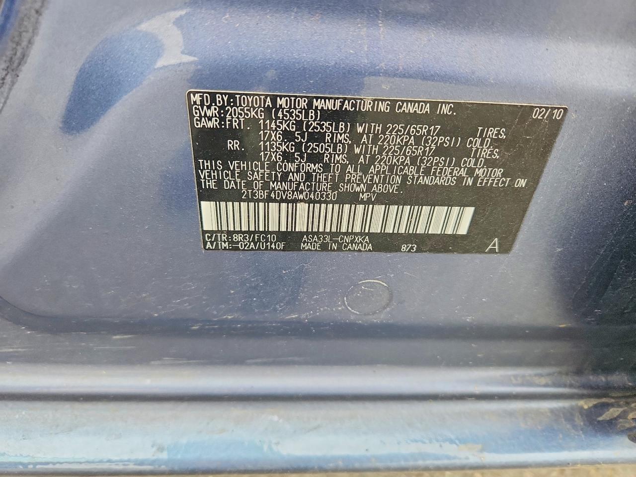 2010 TOYOTA RAV4 BASE photo 37