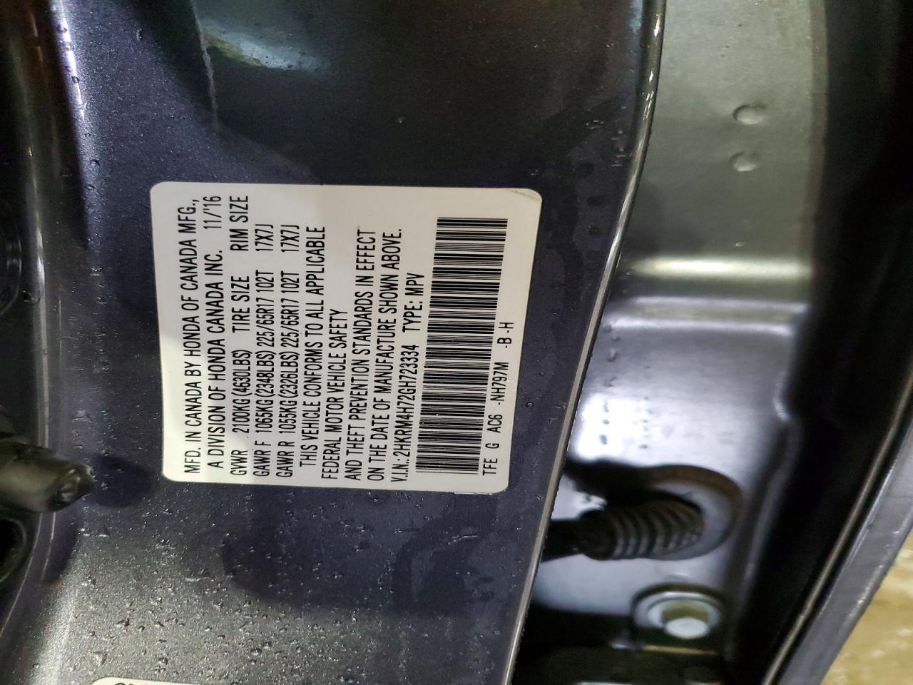 2016 HONDA CR-V EXL photo 23
