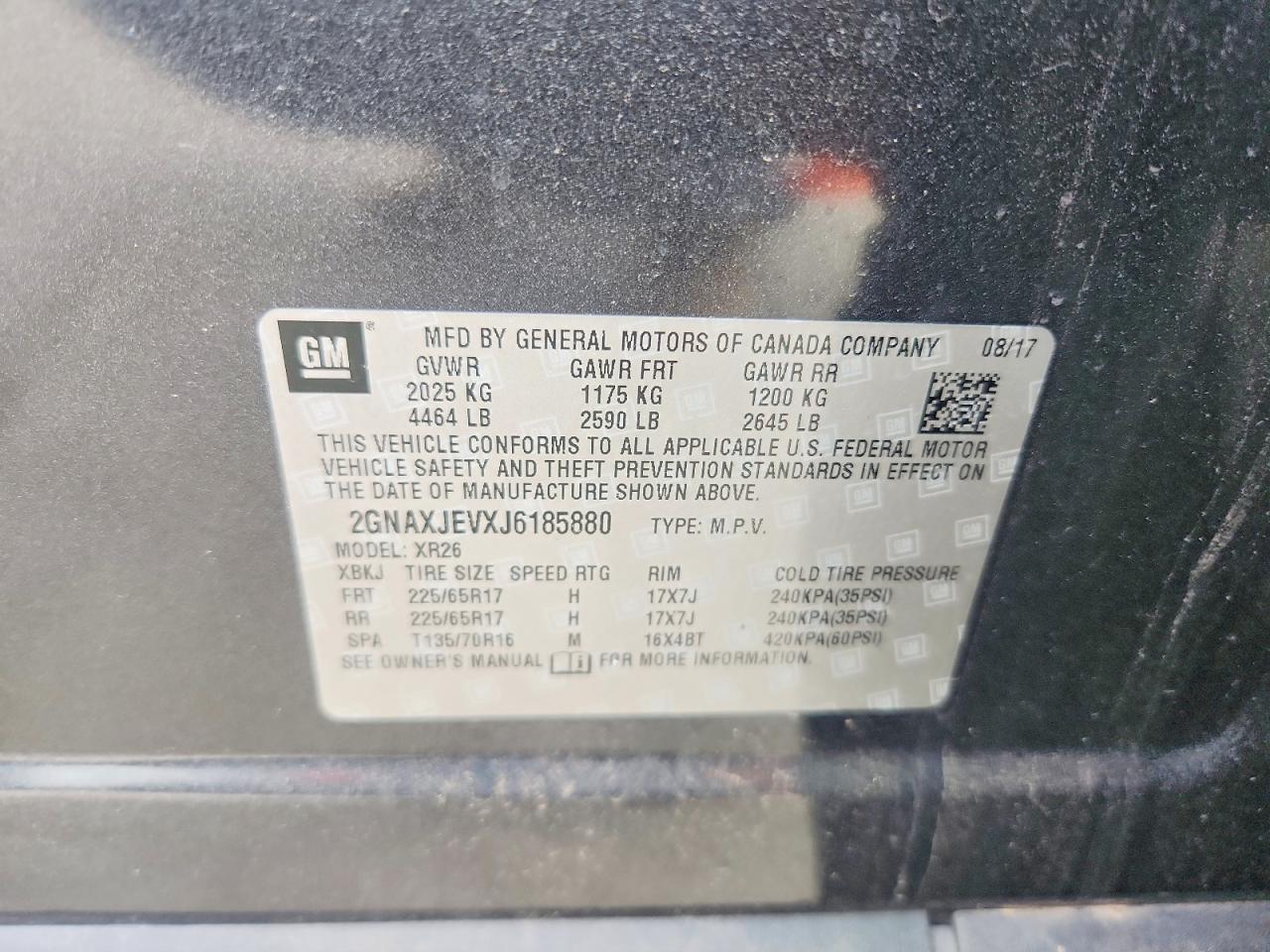 2018 CHEVROLET EQUINOX LT photo 25