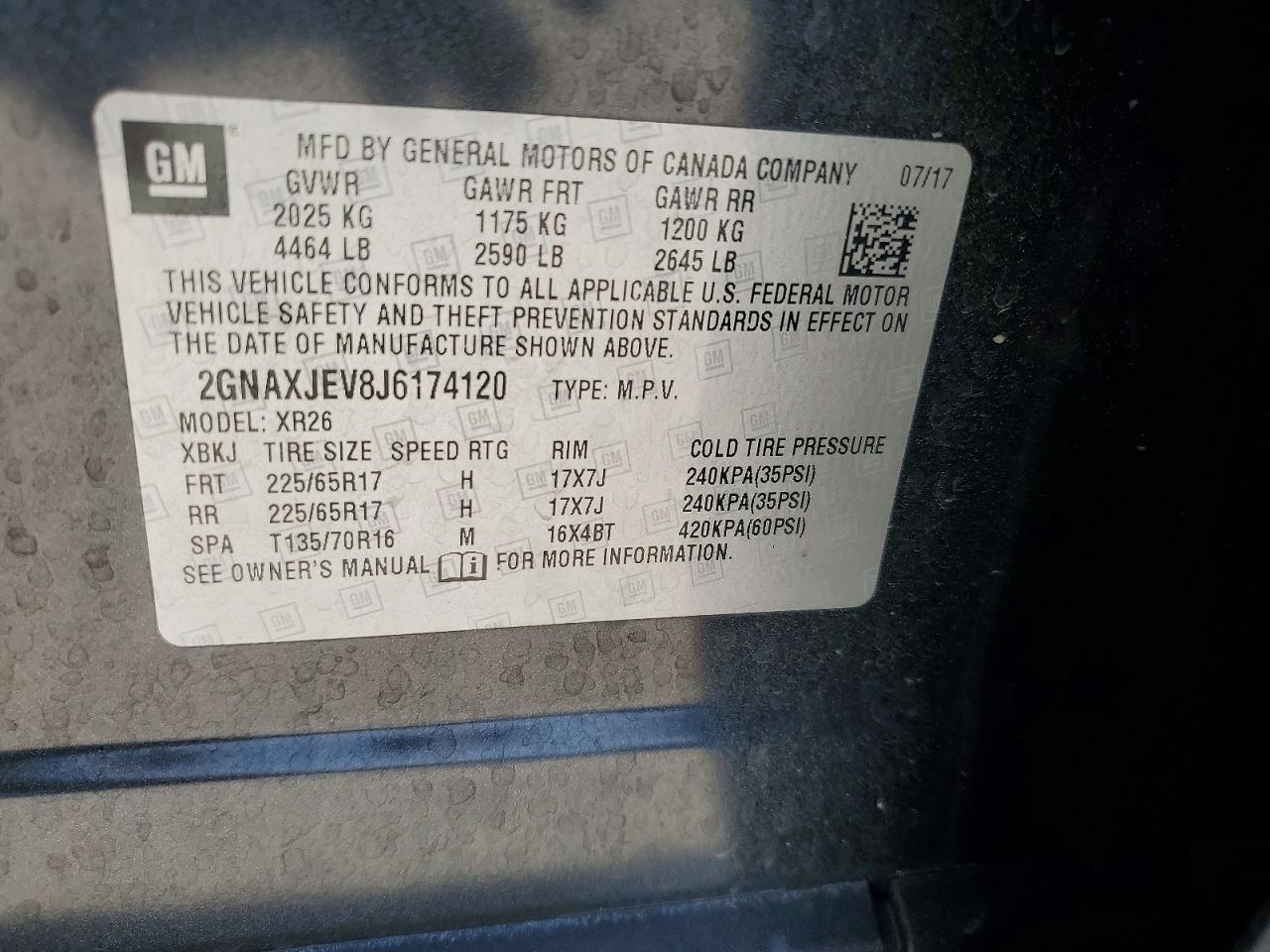 2018 CHEVROLET EQUINOX LT photo 13