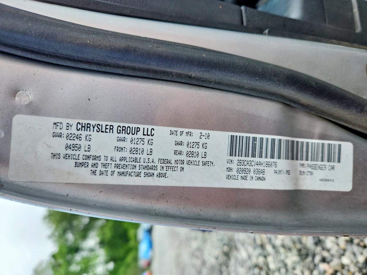 2010 DODGE CHARGER SXT photo 23