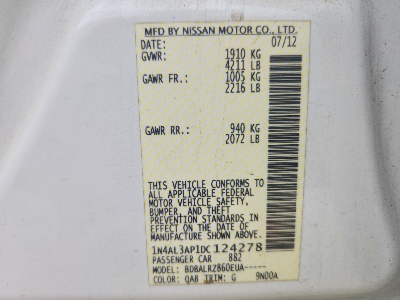 2013 NISSAN ALTIMA 2.5 photo 25
