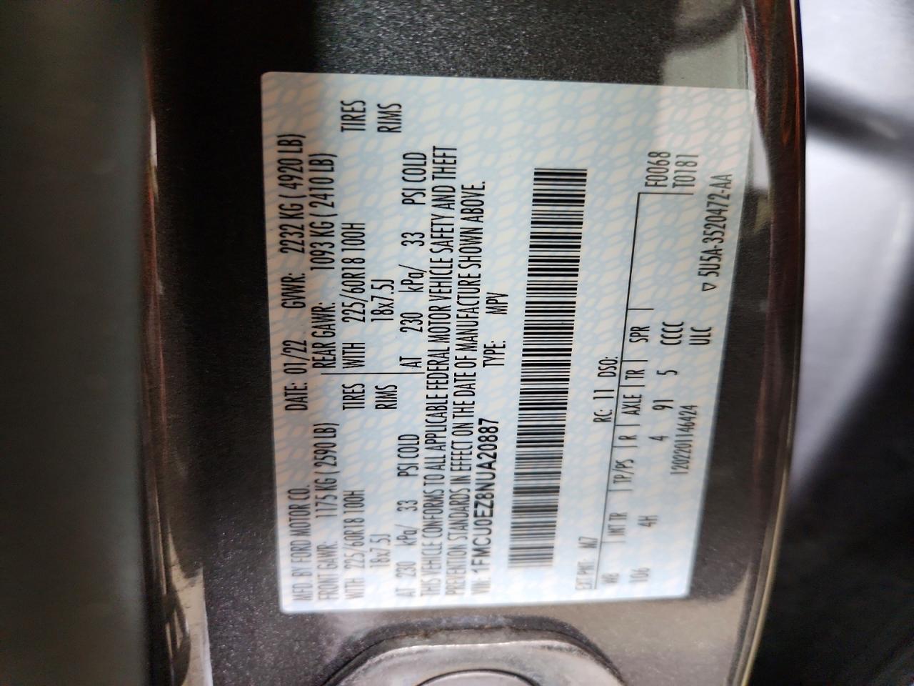 2022 FORD ESCAPE SE photo 27