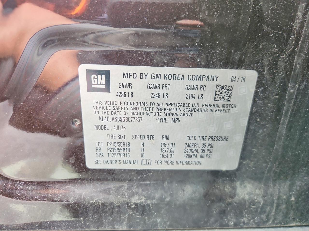 2016 BUICK ENCORE photo 27