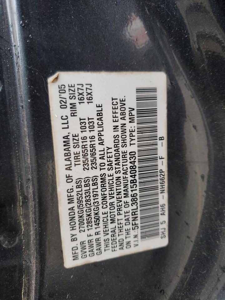 2005 HONDA ODYSSEY EXL photo 25