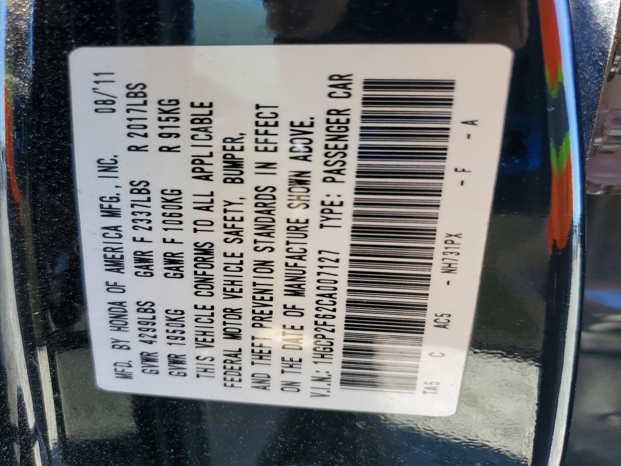 2012 HONDA ACCORD SE photo 23