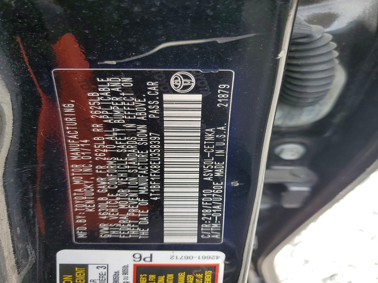 2014 TOYOTA CAMRY LE photo 23