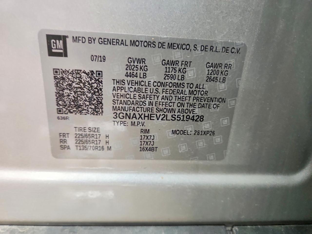 2020 CHEVROLET EQUINOX LS photo 14