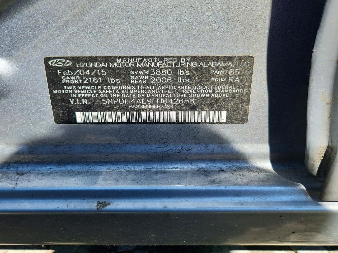 2015 HYUNDAI ELANTRA SE photo 34