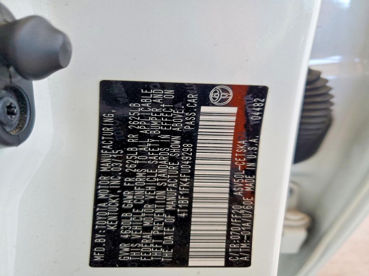2015 TOYOTA CAMRY SE photo 25