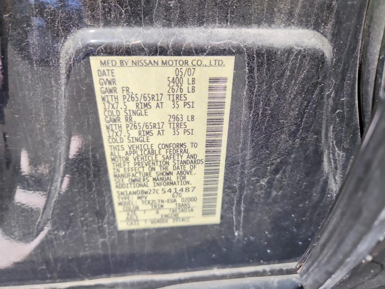 2007 NISSAN XTERRA X photo 25
