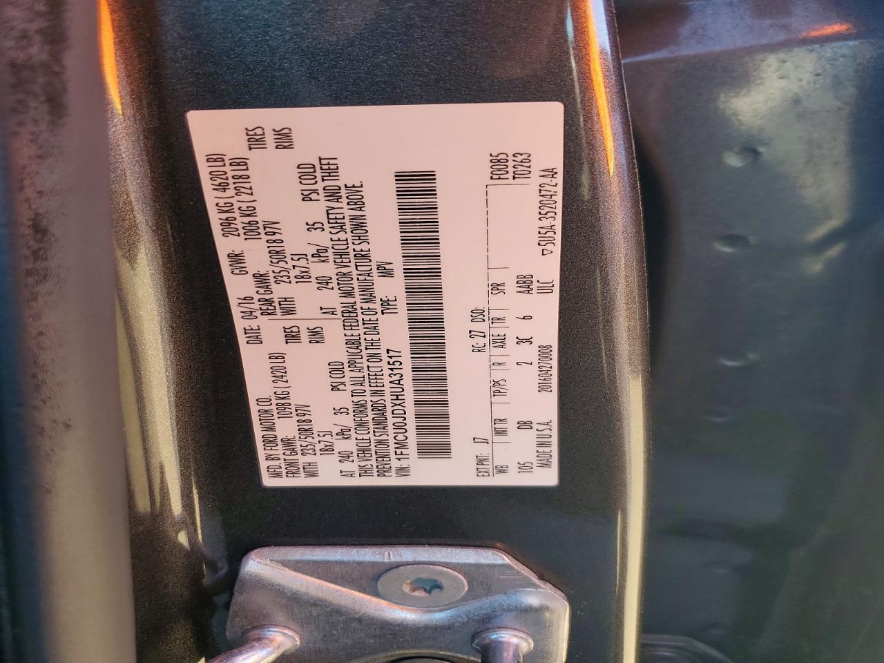 2017 FORD ESCAPE TITANIUM photo 13