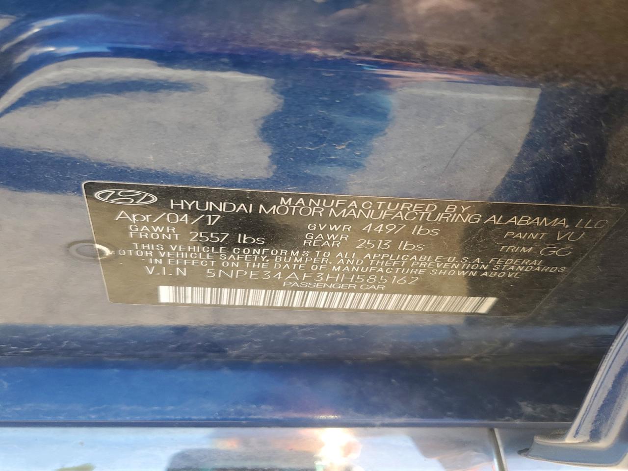 2017 HYUNDAI SONATA SPORT photo 23