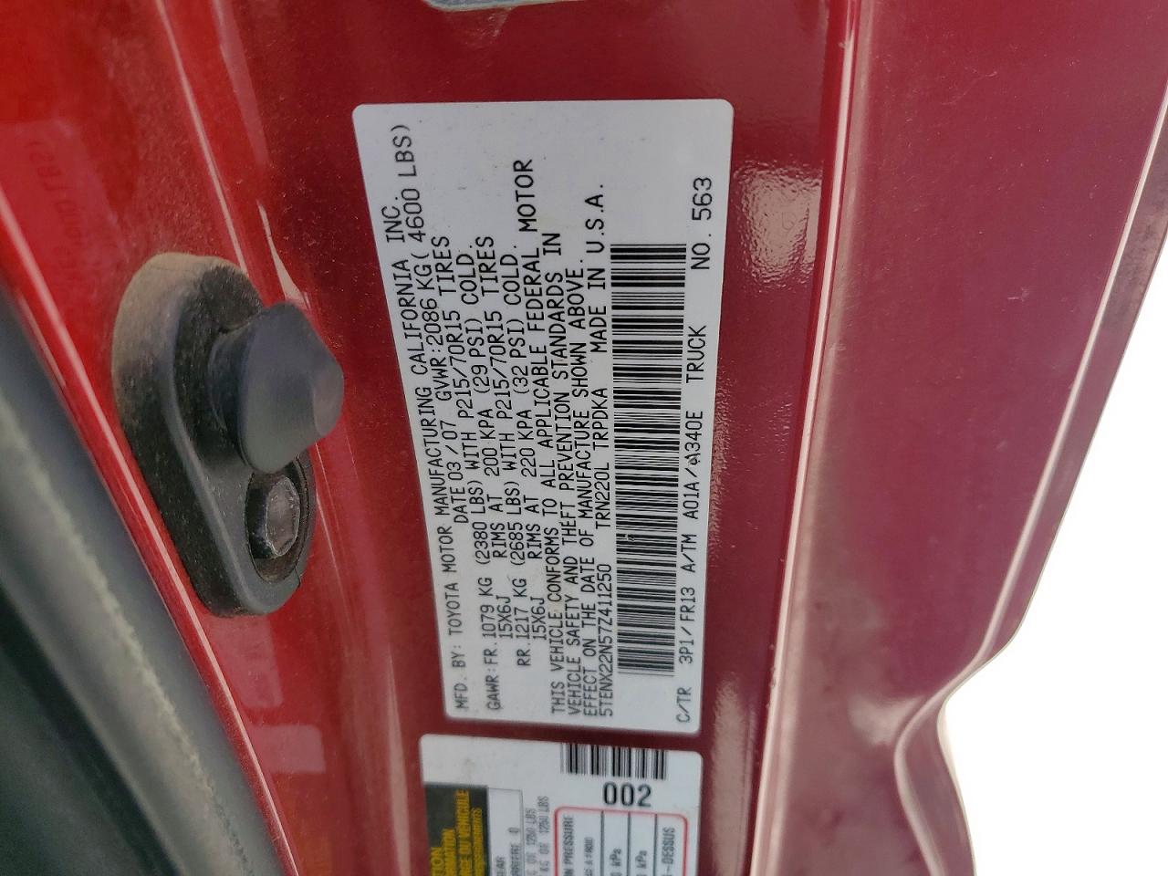 2007 TOYOTA TACOMA BASE photo 34