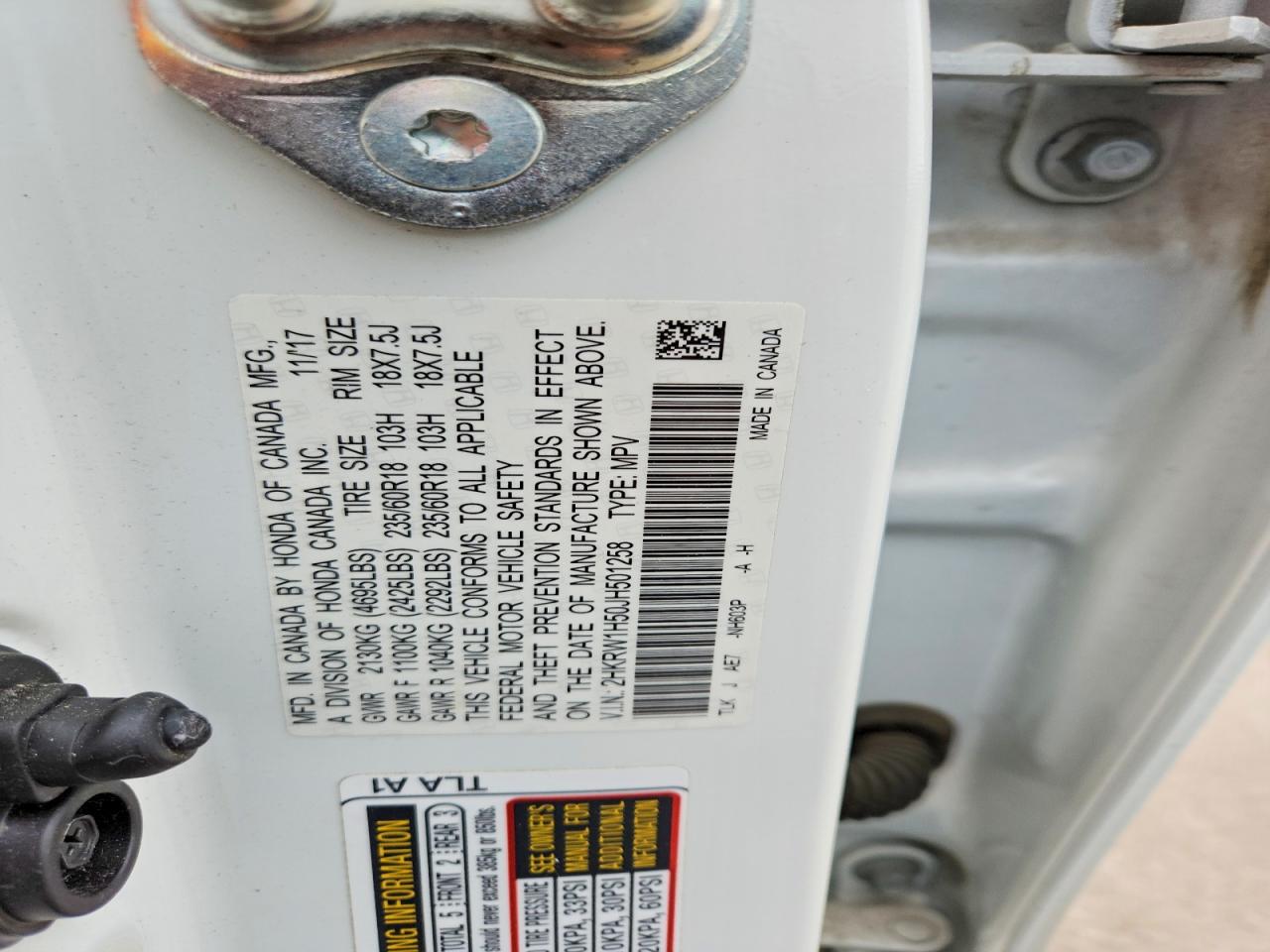 2018 HONDA CR-V EX photo 14
