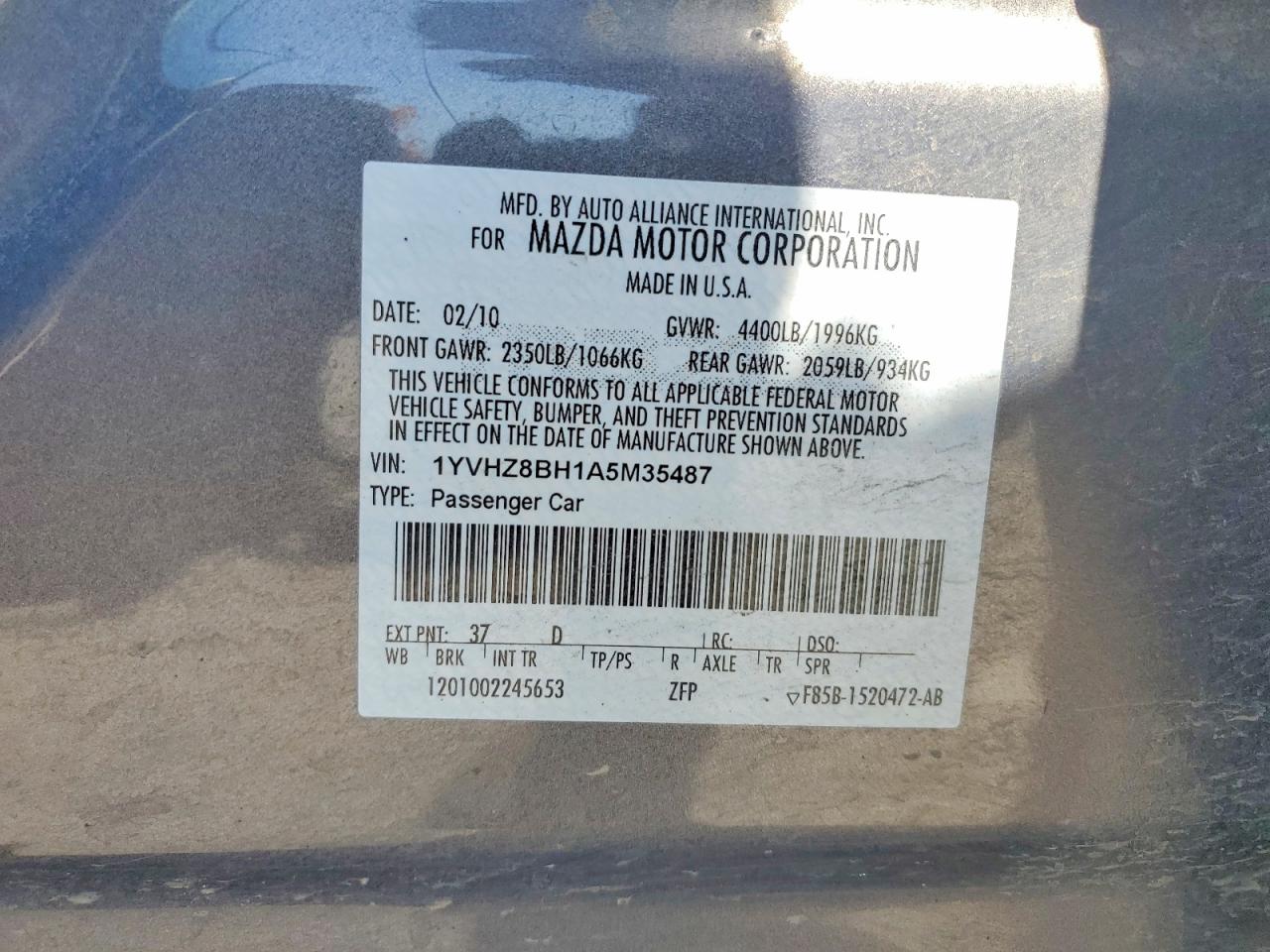 2010 MAZDA 6 I photo 23
