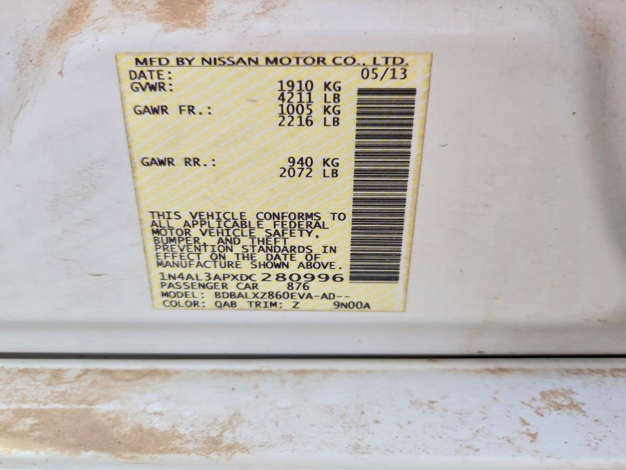2013 NISSAN ALTIMA 2.5 photo 23
