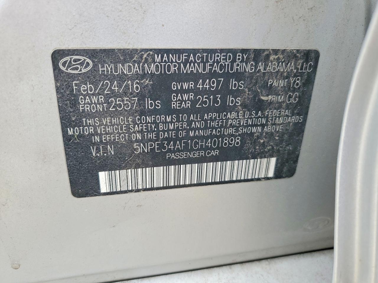 2016 HYUNDAI SONATA SPORT photo 23