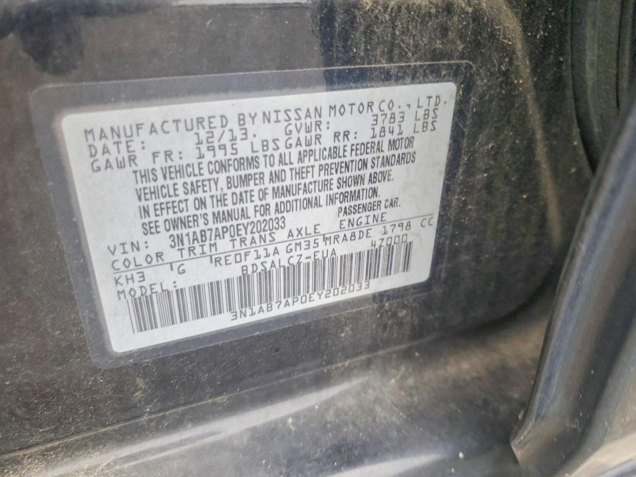 2014 NISSAN SENTRA S photo 23