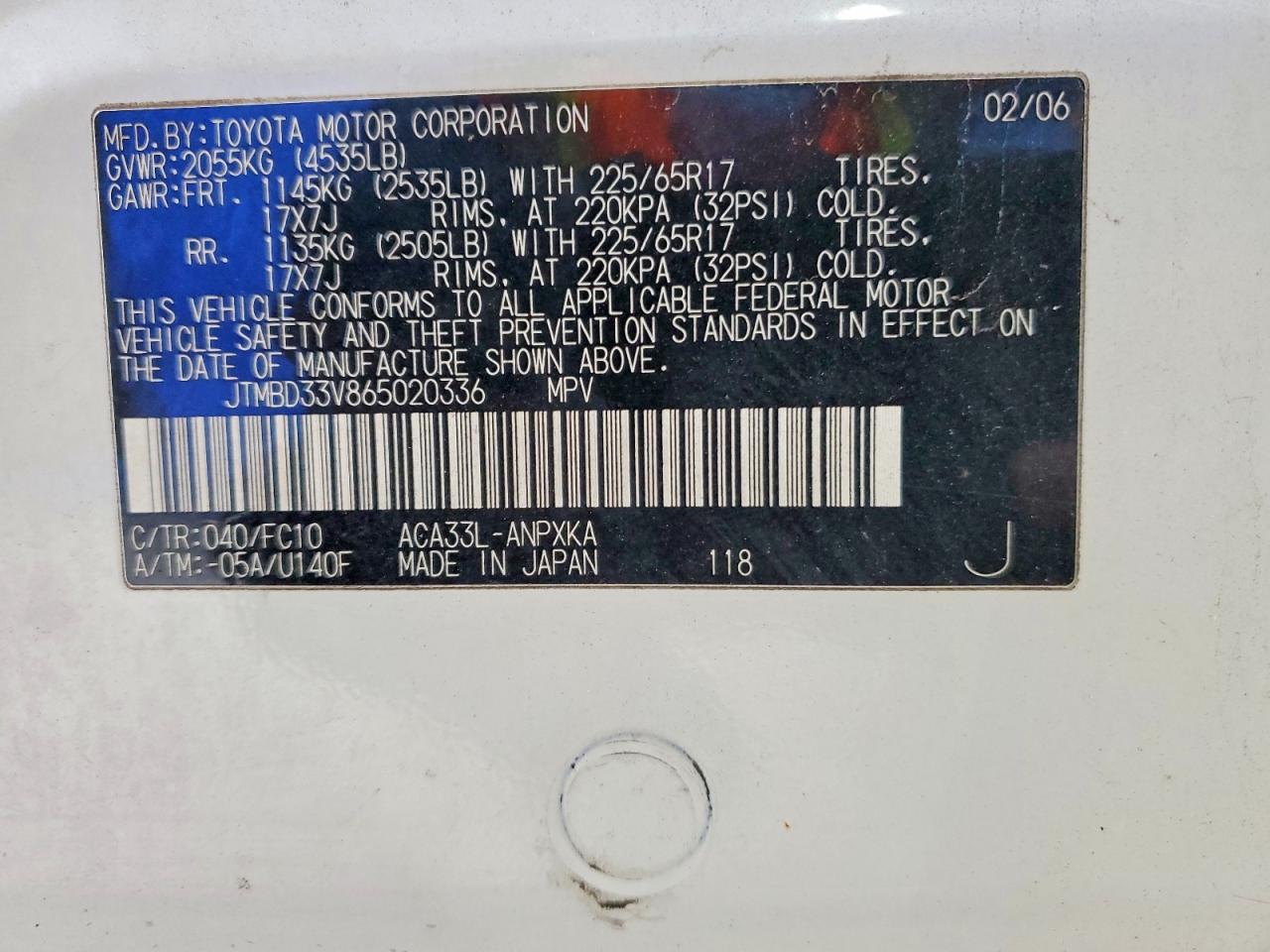 2006 TOYOTA RAV4 BASE photo 34