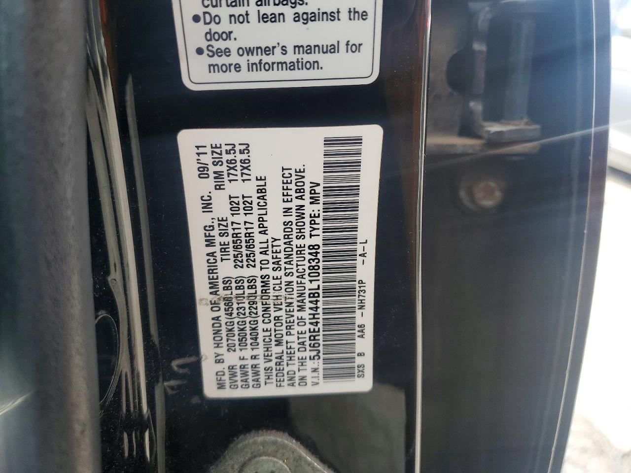 2011 HONDA CR-V SE photo 37