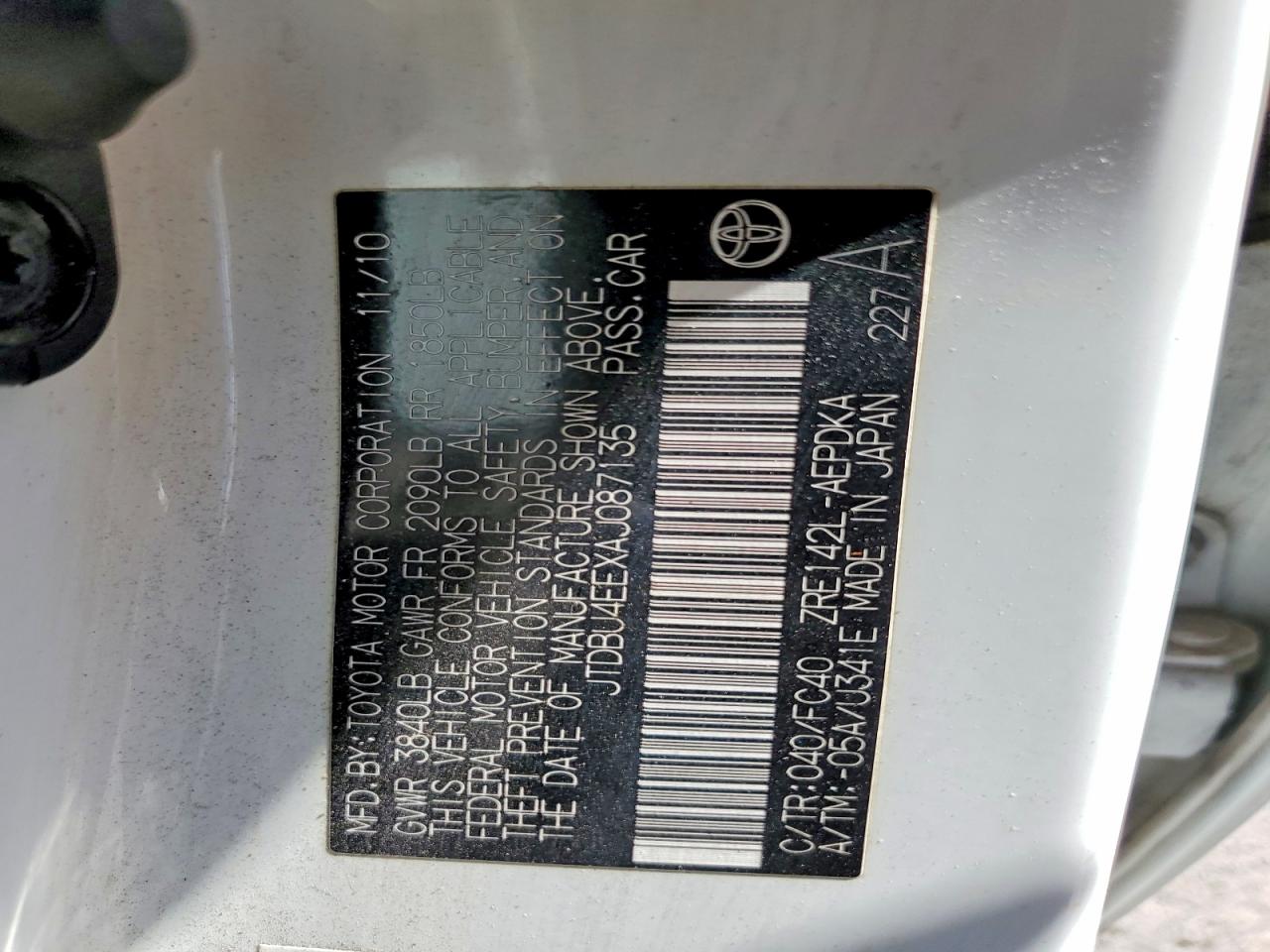 2010 TOYOTA COROLLA LE photo 25