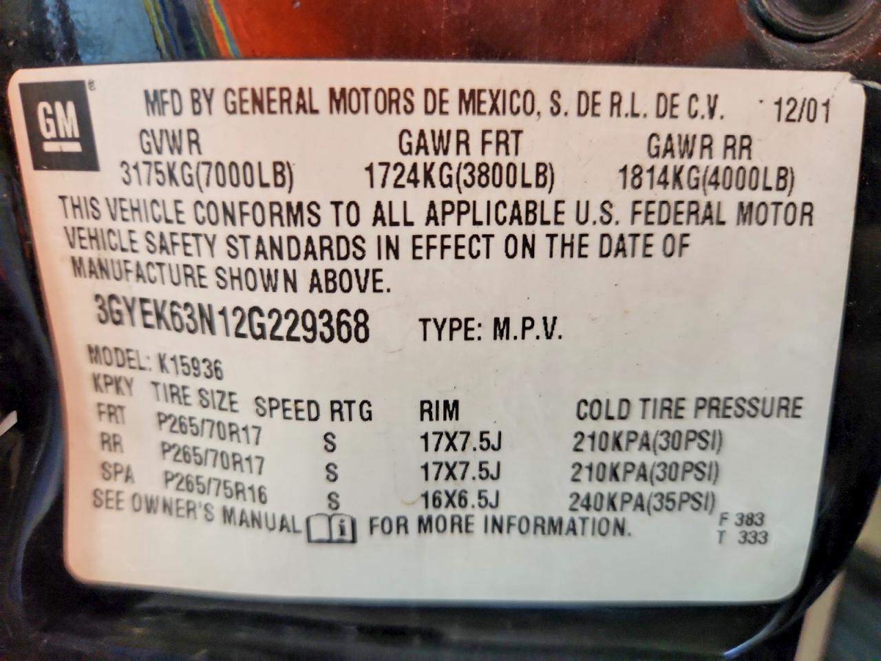 2002 CADILLAC ESCALADE EXT photo 34