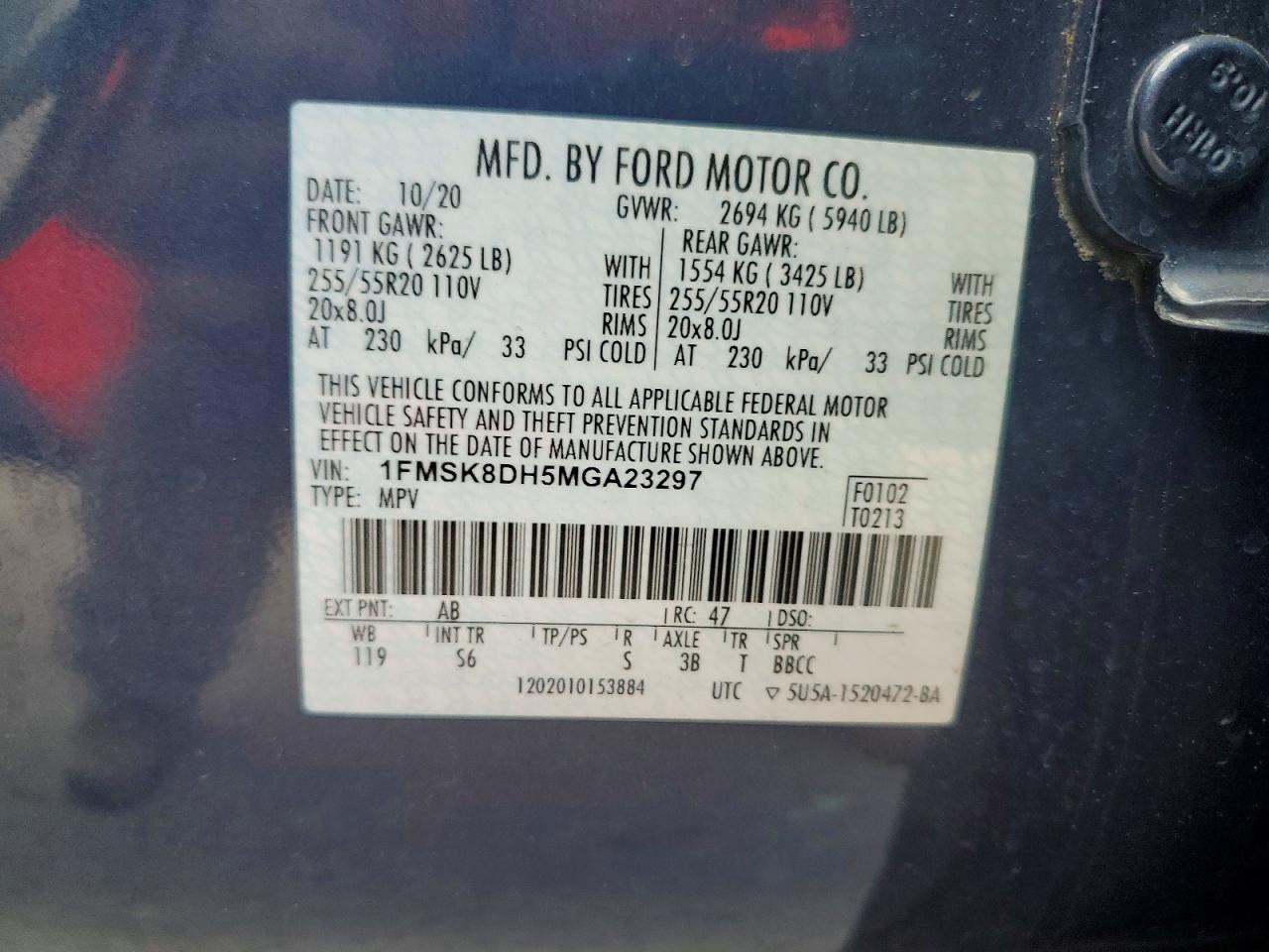 2021 FORD EXPLORER XLT photo 13