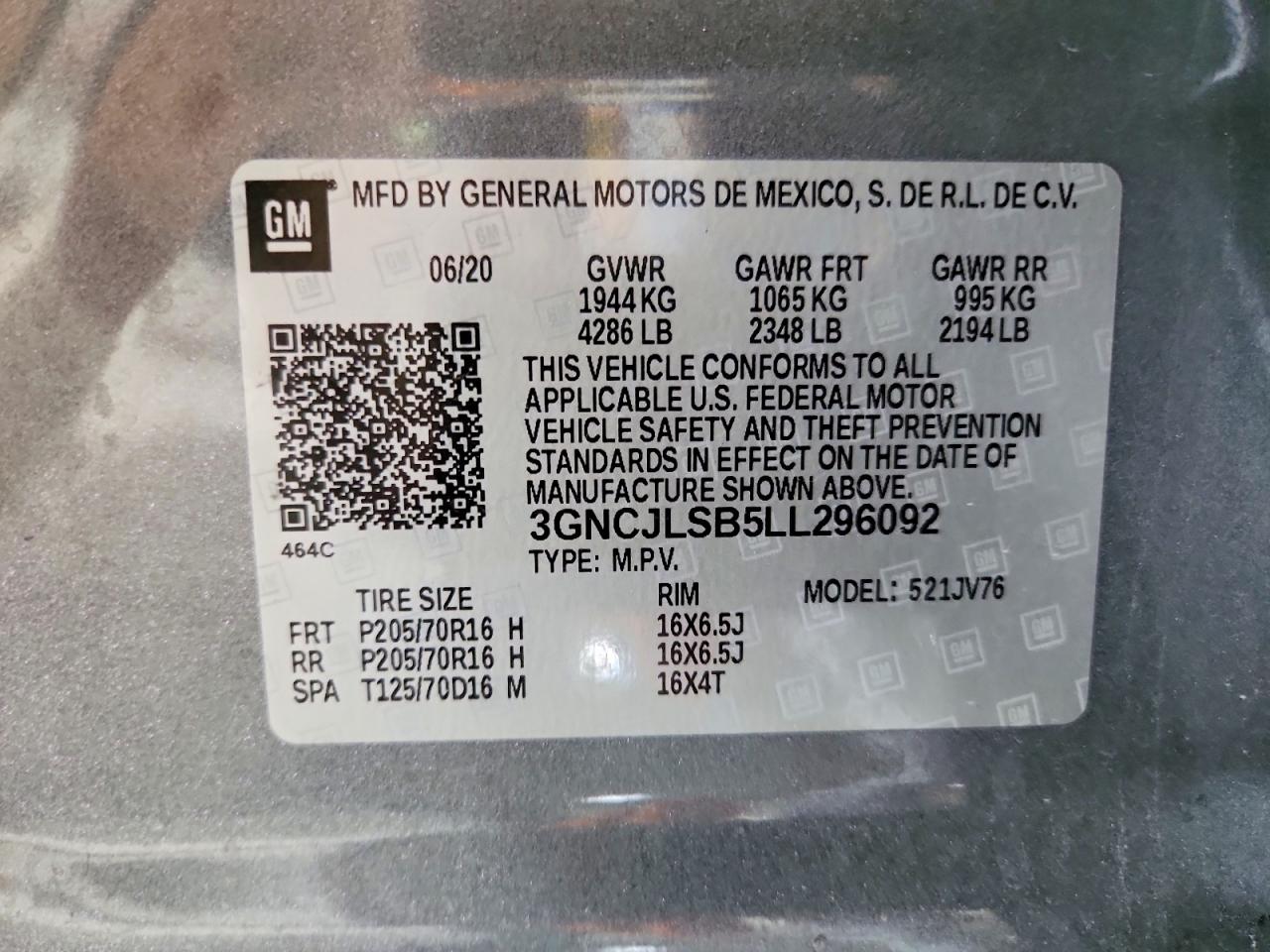 2020 CHEVROLET TRAX 1LT photo 37