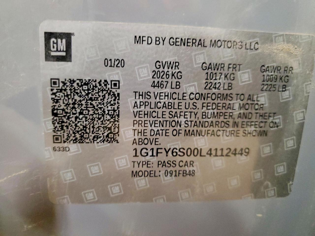 2020 CHEVROLET BOLT EV LT photo 13
