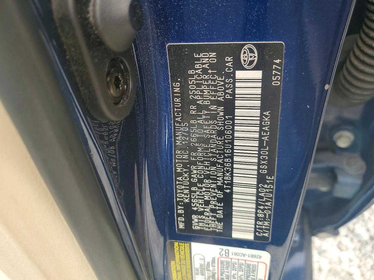 2006 TOYOTA AVALON XLS photo 23