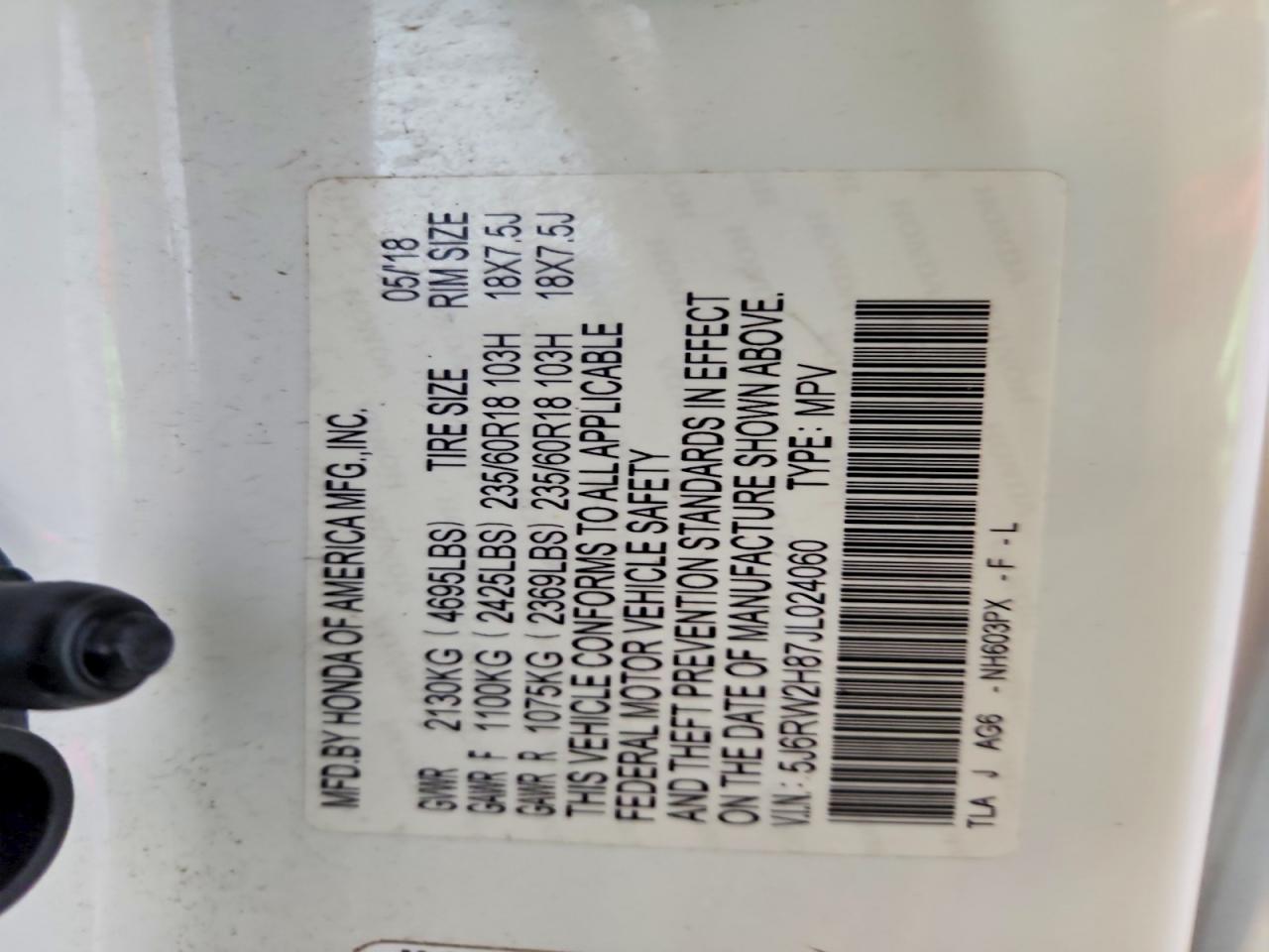 2018 HONDA CR-V EXL photo 25