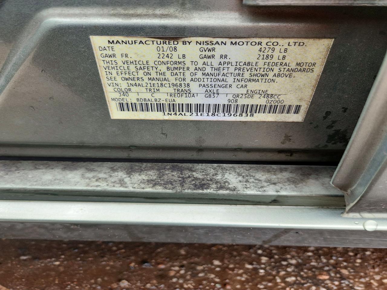 2008 NISSAN ALTIMA 2.5 photo 23