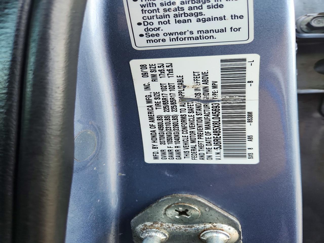 2008 HONDA CR-V EX photo 23