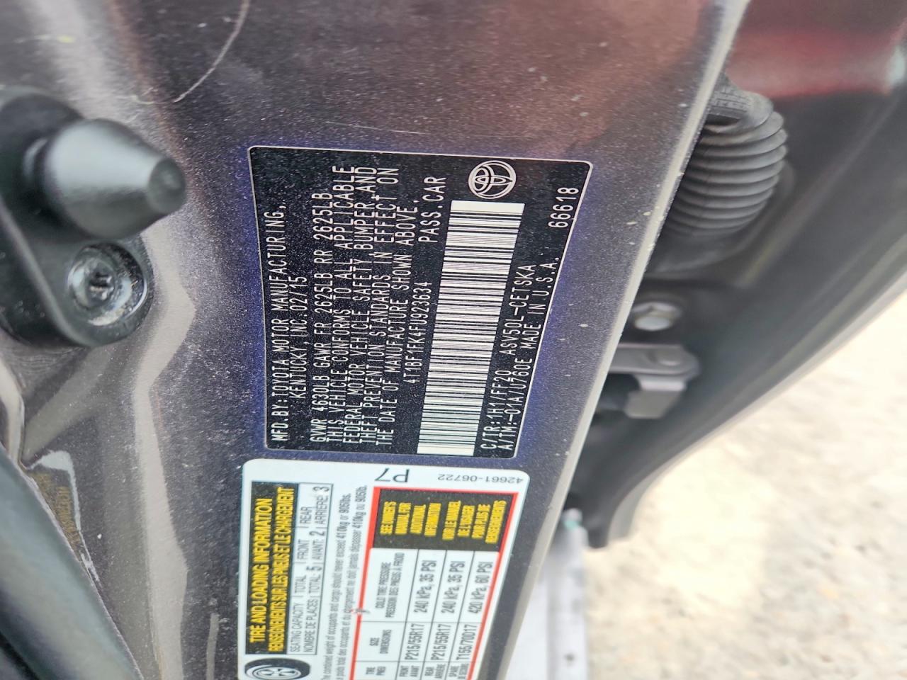 2015 TOYOTA CAMRY SE photo 34