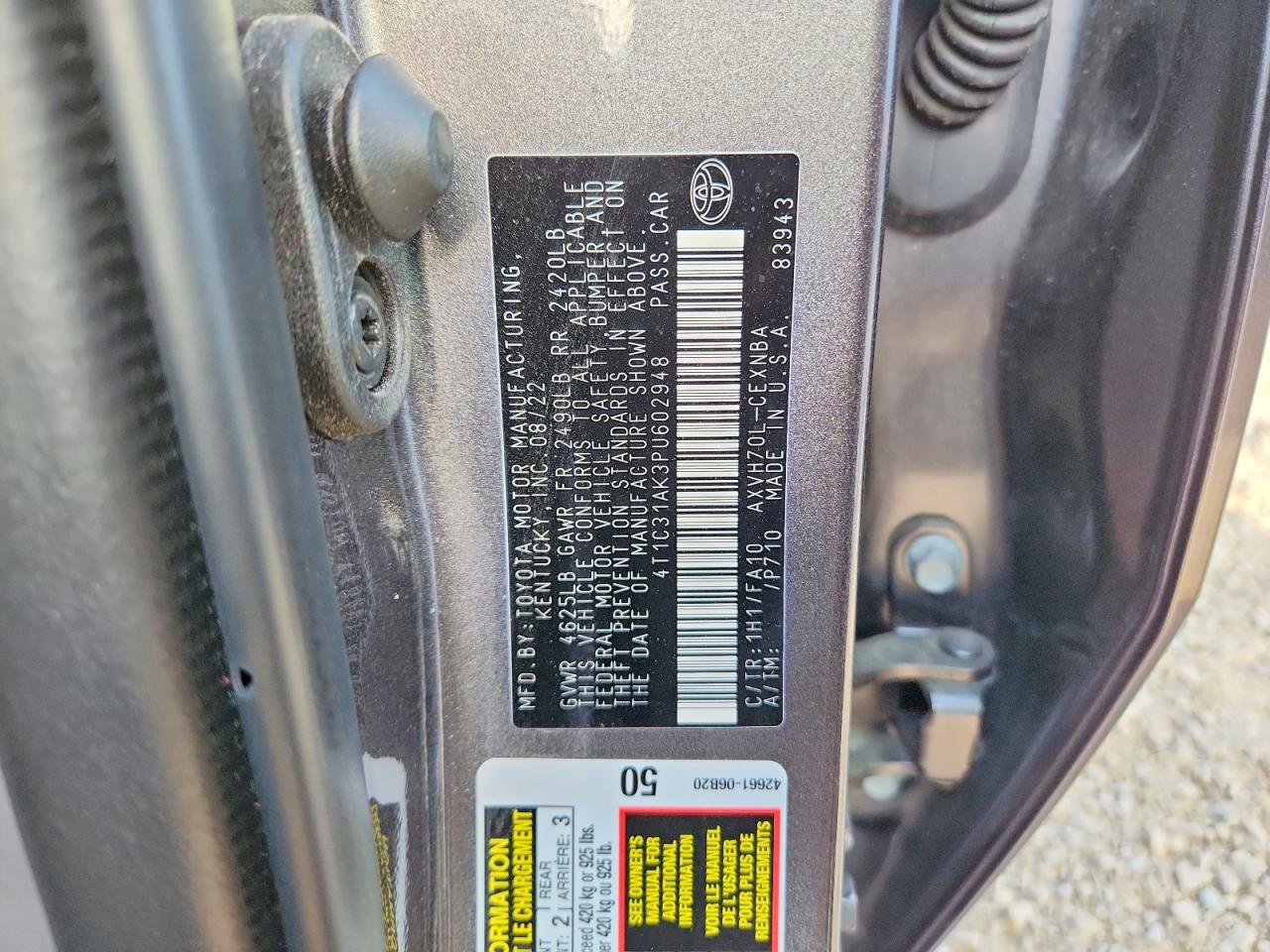 2023 TOYOTA CAMRY LE photo 23