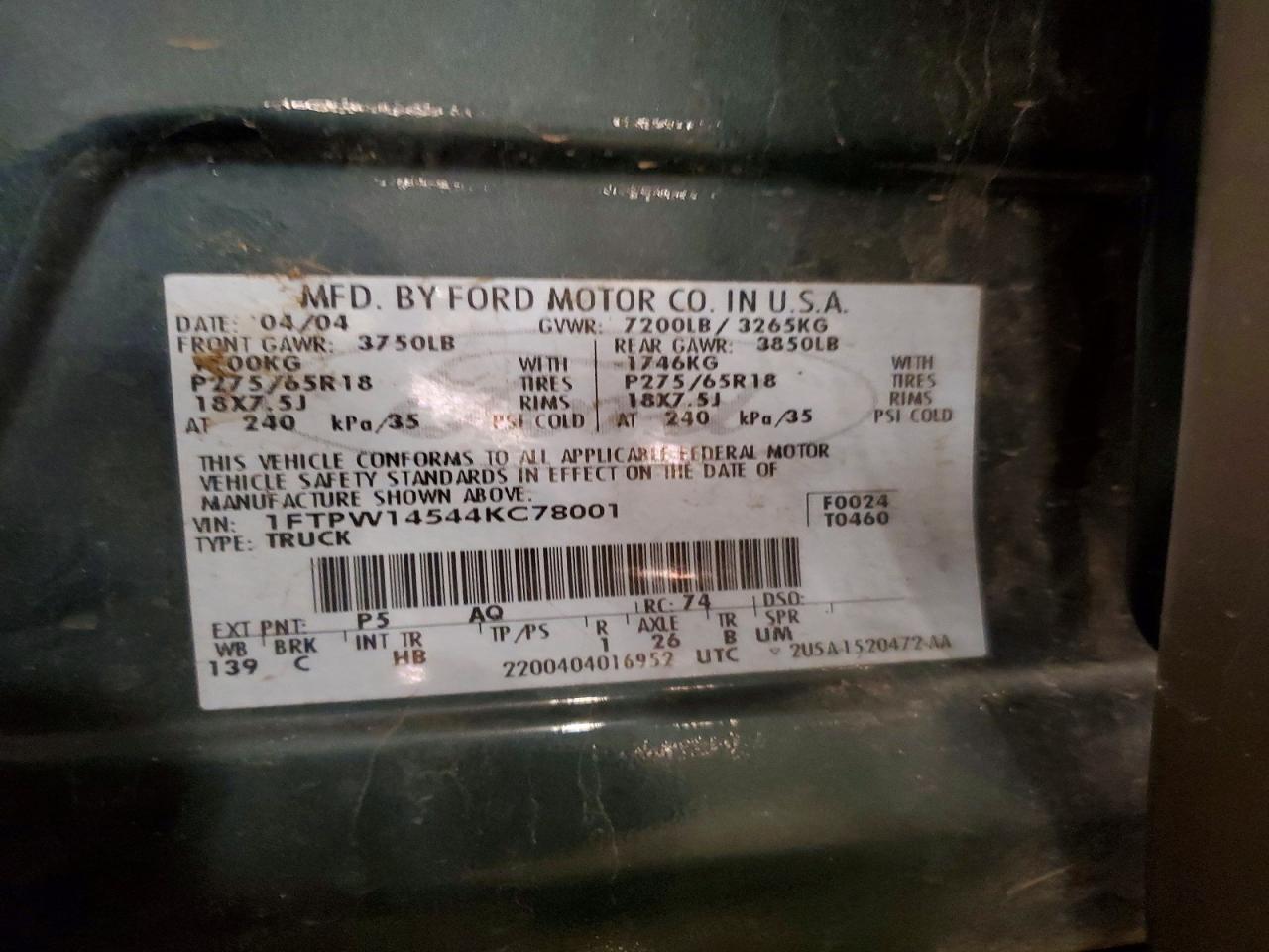 2004 FORD F150 SUPERCREW photo 34