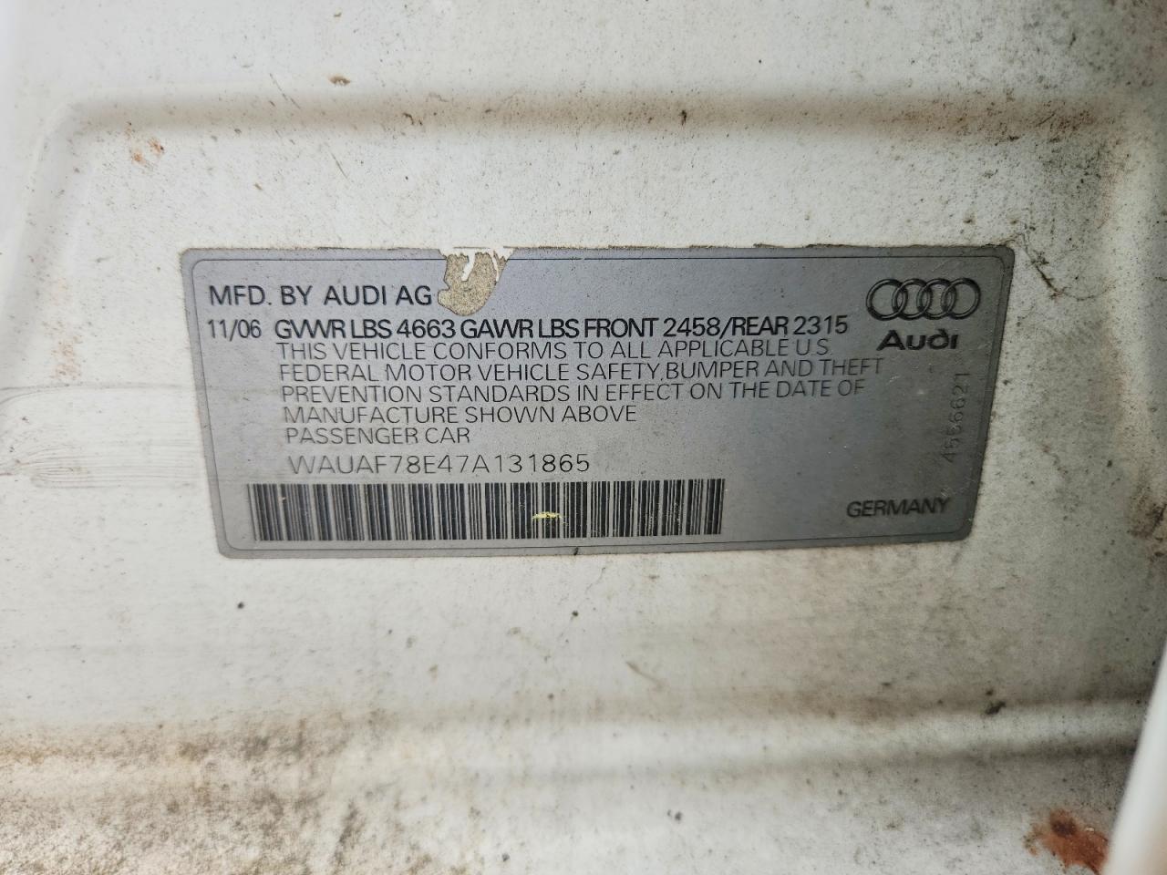 2007 AUDI A4 2 photo 23