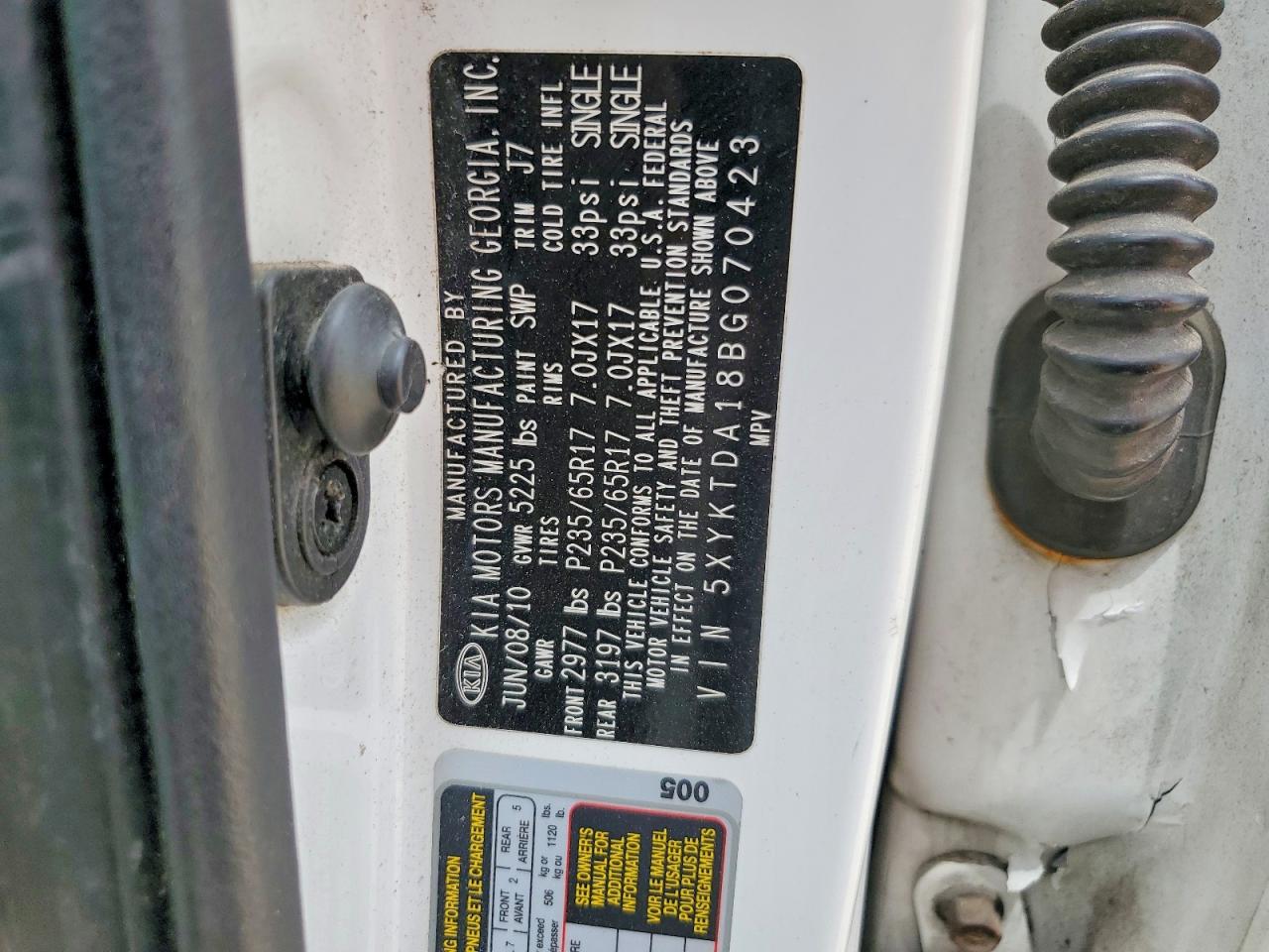 2011 KIA SORENTO LX photo 25
