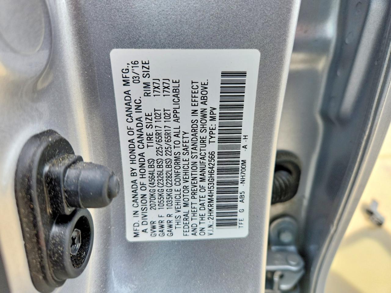2016 HONDA CR-V EX photo 25
