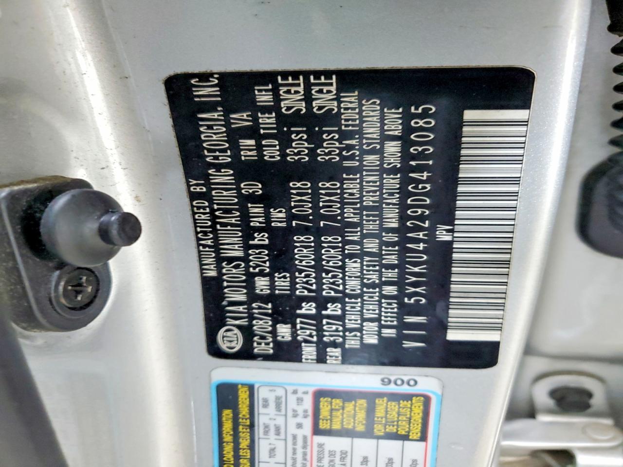 2013 KIA SORENTO EX photo 25