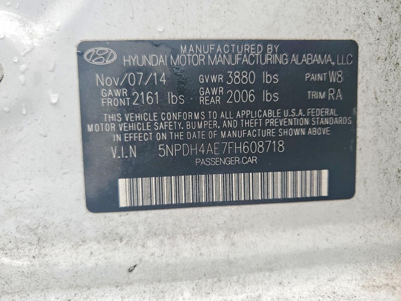 2015 HYUNDAI ELANTRA LIMITED photo 25