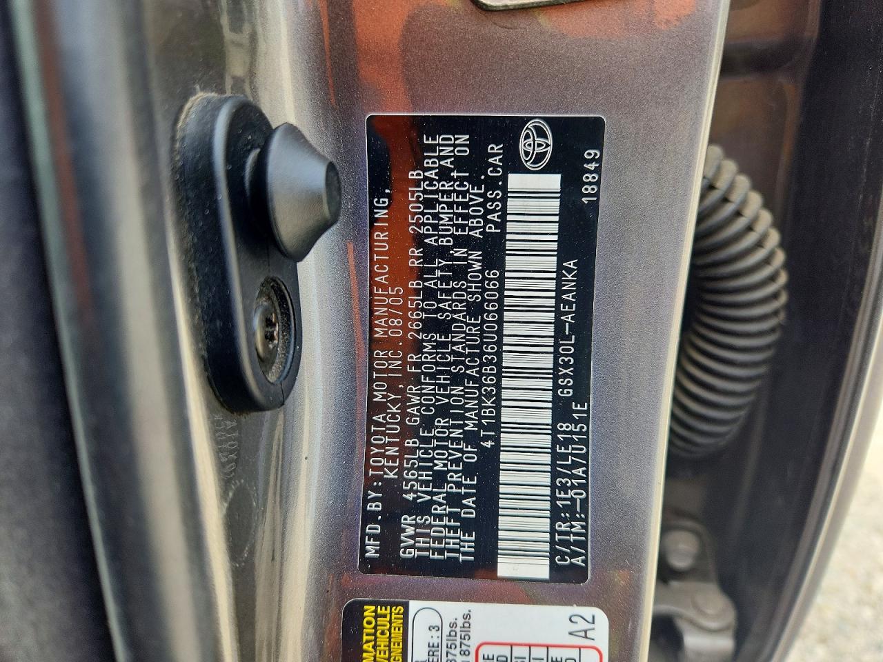 2006 TOYOTA AVALON TOURING photo 34