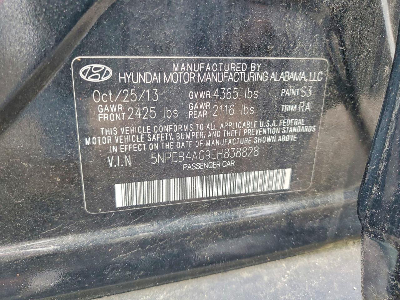 2014 HYUNDAI SONATA GLS photo 23