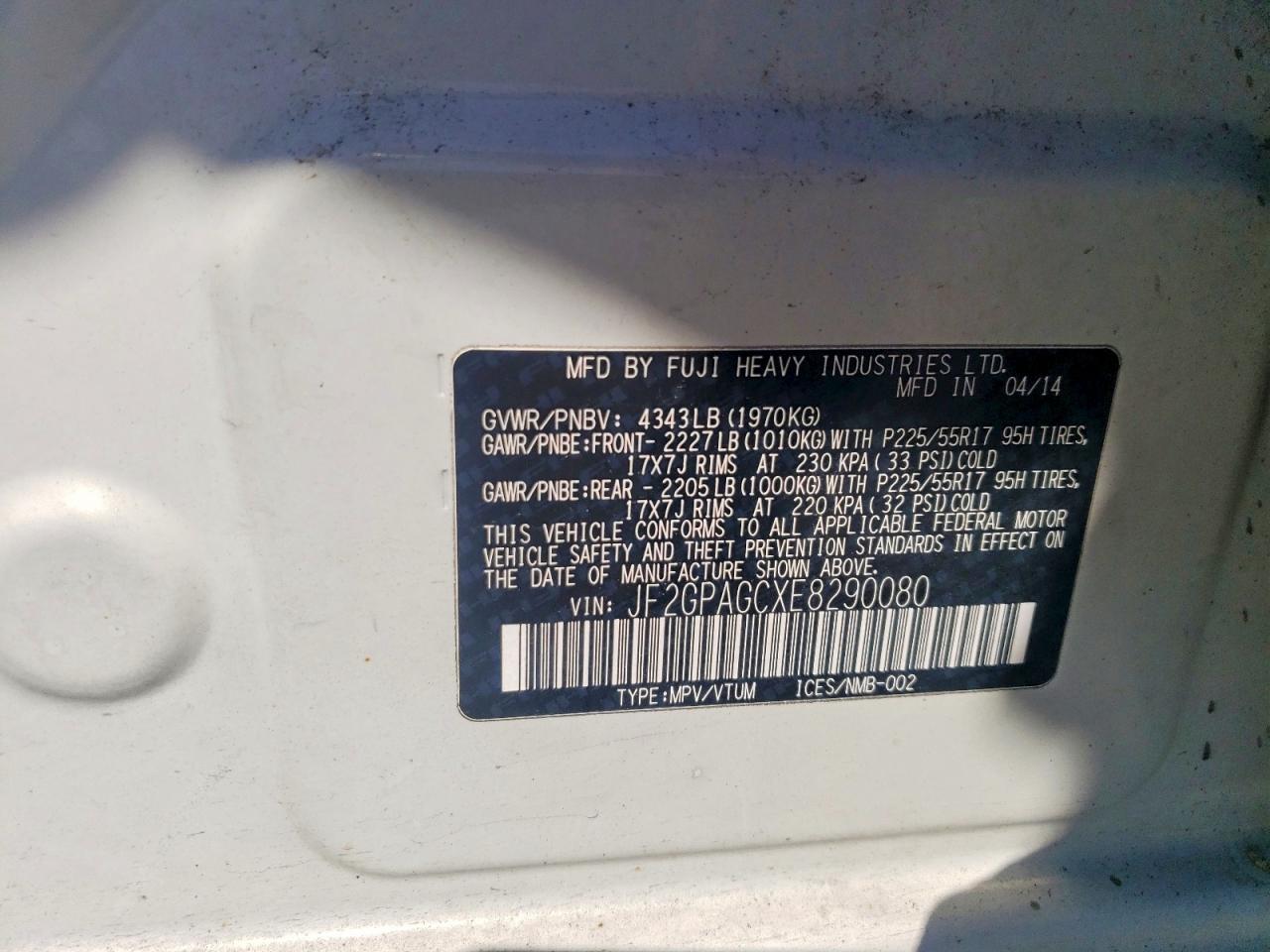 2014 SUBARU XV CROSSTREK 2.0 LIMITED photo 37