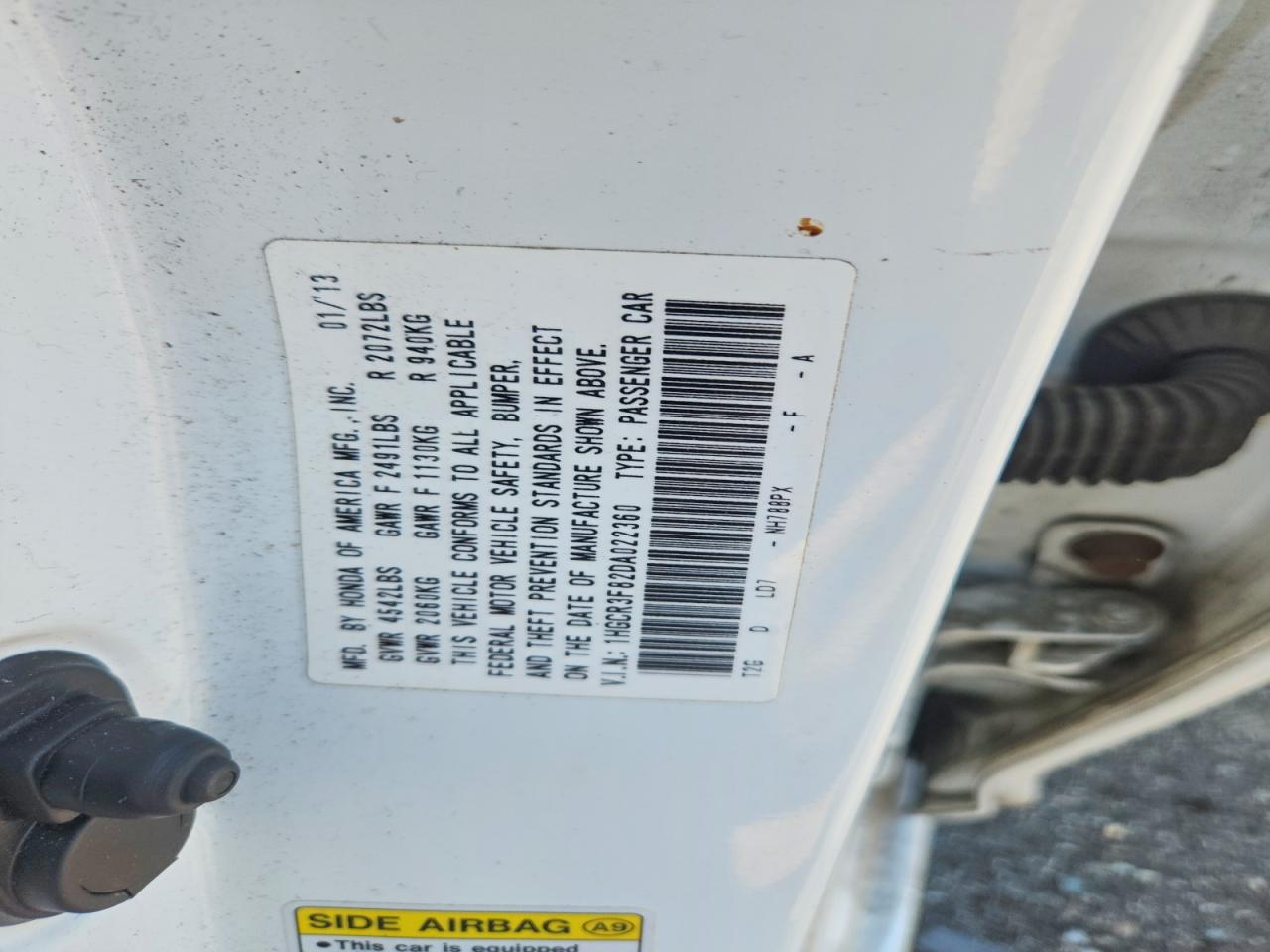 2013 HONDA ACCORD EXL photo 23