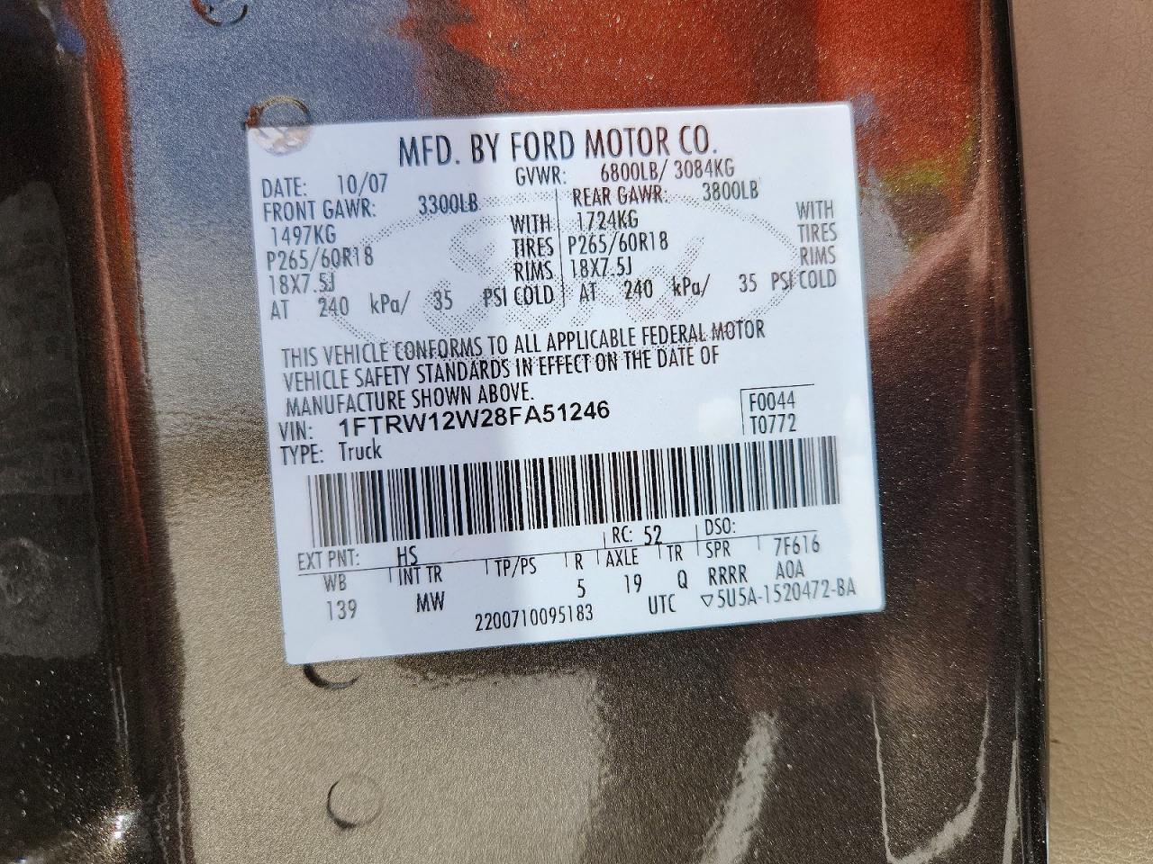 2008 FORD F150 SUPERCREW photo 23