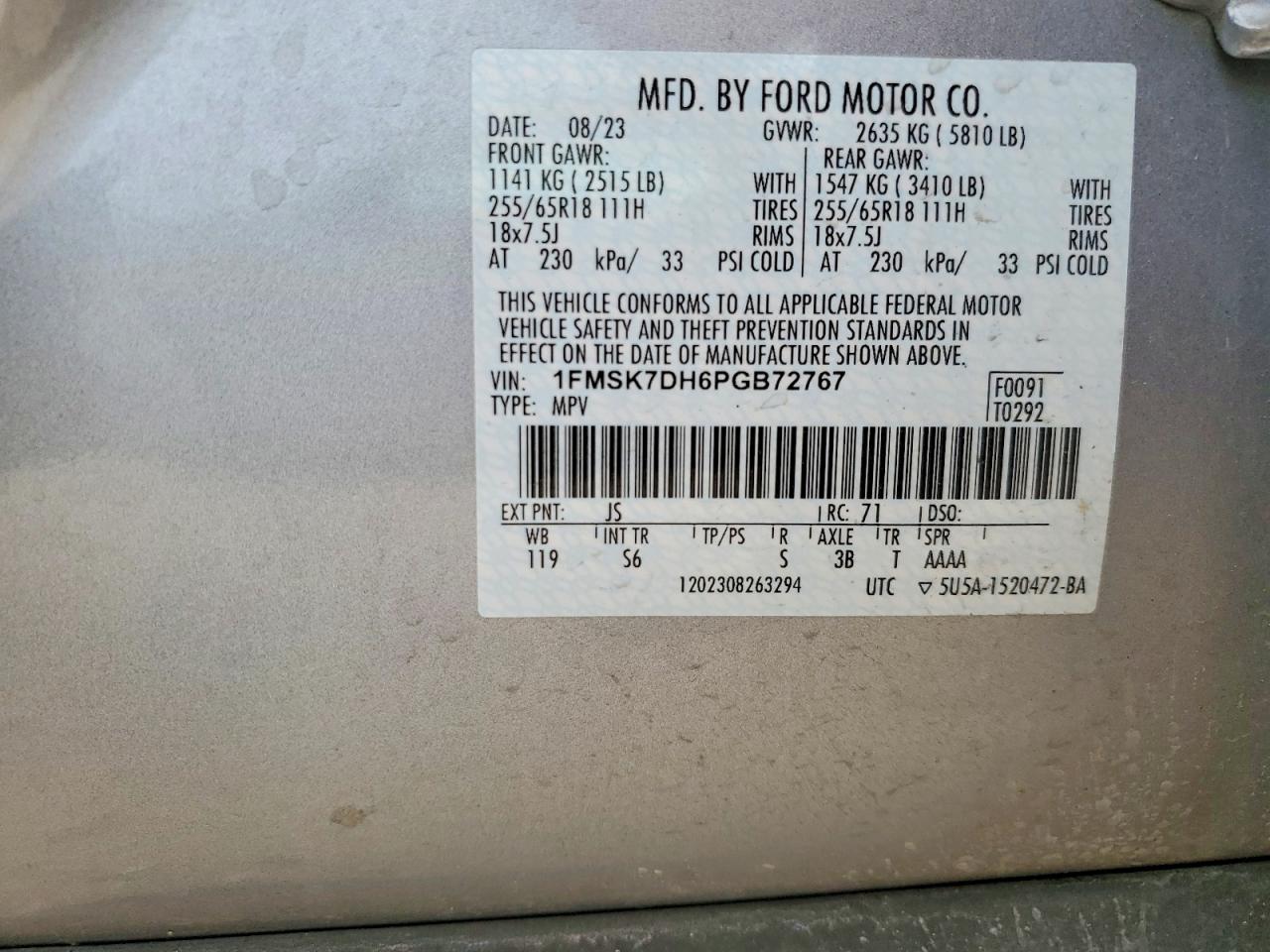 2023 FORD EXPLORER photo 34